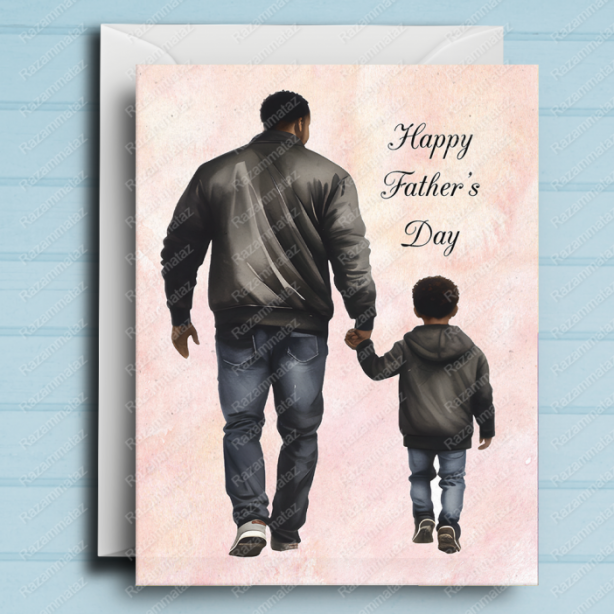 Black Father's Day Card O